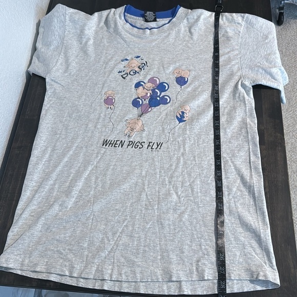 Vintage 1995 When Pigs Fly Single Stitch Graphic Tee Size Large - Picture 10 of 10